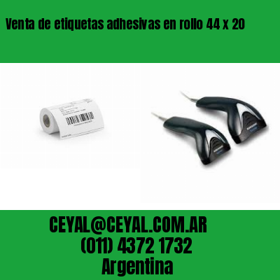 Venta de etiquetas adhesivas en rollo 44 x 20
