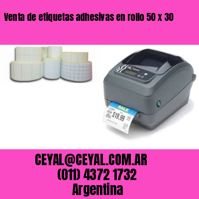 Venta de etiquetas adhesivas en rollo 50 x 30