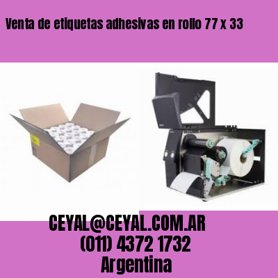 Venta de etiquetas adhesivas en rollo 77 x 33