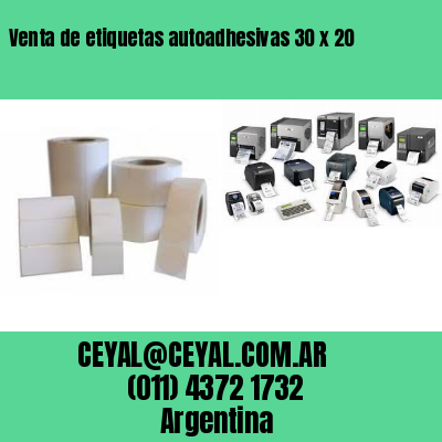Venta de etiquetas autoadhesivas 30 x 20