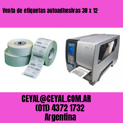 Venta de etiquetas autoadhesivas 38 x 12