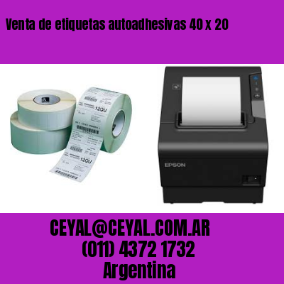 Venta de etiquetas autoadhesivas 40 x 20