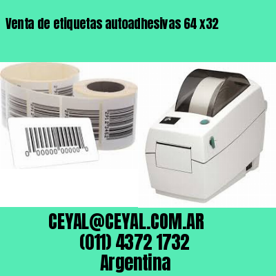 Venta de etiquetas autoadhesivas 64 x32