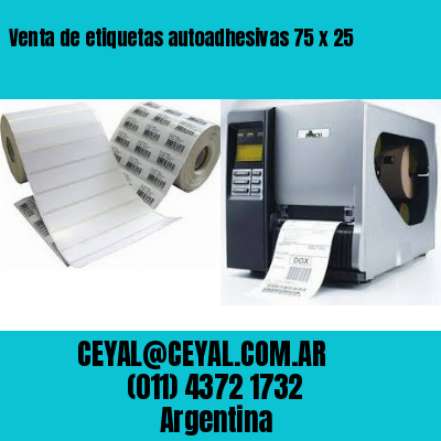 Venta de etiquetas autoadhesivas 75 x 25