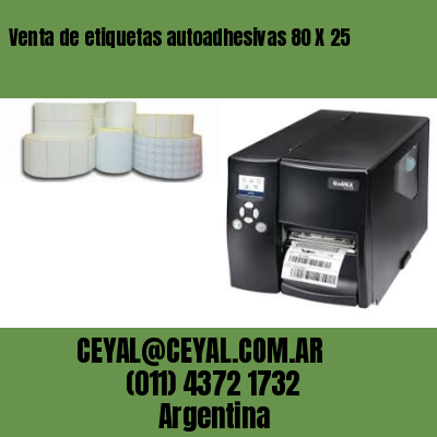 Venta de etiquetas autoadhesivas 80 X 25