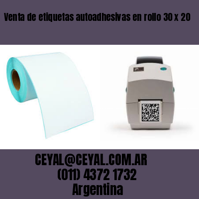 Venta de etiquetas autoadhesivas en rollo 30 x 20