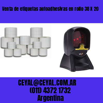 Venta de etiquetas autoadhesivas en rollo 38 X 20