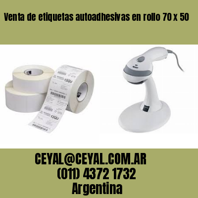 Venta de etiquetas autoadhesivas en rollo 70 x 50