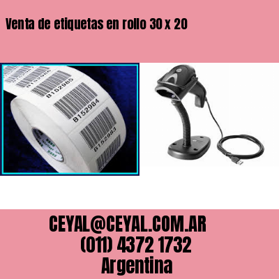 Venta de etiquetas en rollo 30 x 20