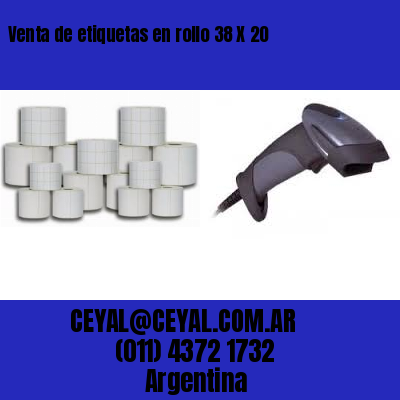 Venta de etiquetas en rollo 38 X 20