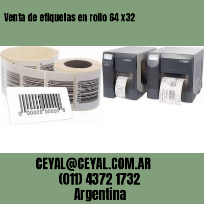 Venta de etiquetas en rollo 64 x32