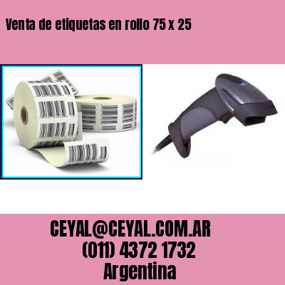Venta de etiquetas en rollo 75 x 25