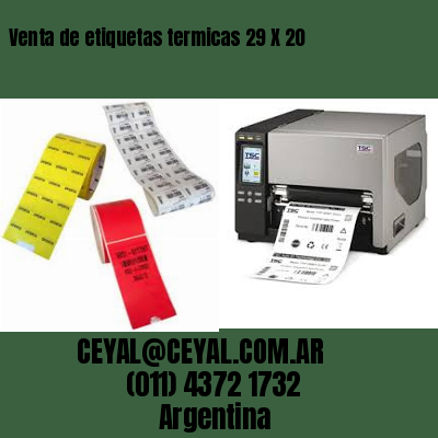 Venta de etiquetas termicas 29 X 20