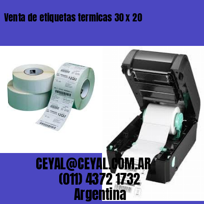 Venta de etiquetas termicas 30 x 20