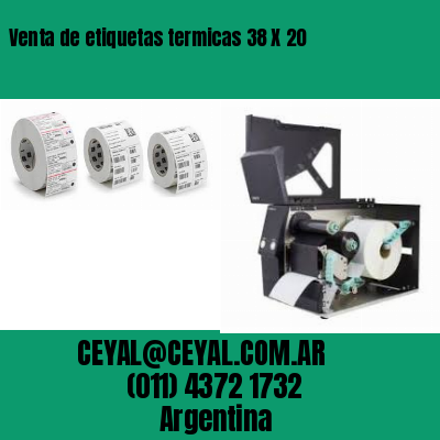 Venta de etiquetas termicas 38 X 20