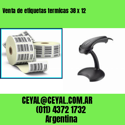 Venta de etiquetas termicas 38 x 12