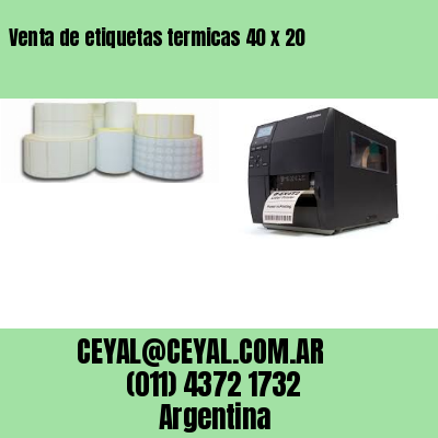 Venta de etiquetas termicas 40 x 20