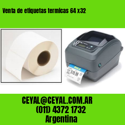 Venta de etiquetas termicas 64 x32