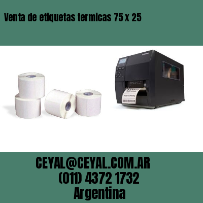 Venta de etiquetas termicas 75 x 25