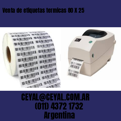 Venta de etiquetas termicas 80 X 25