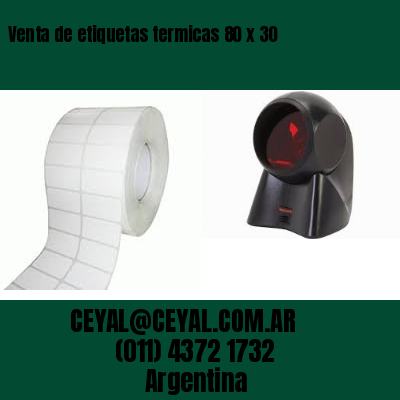 Venta de etiquetas termicas 80 x 30