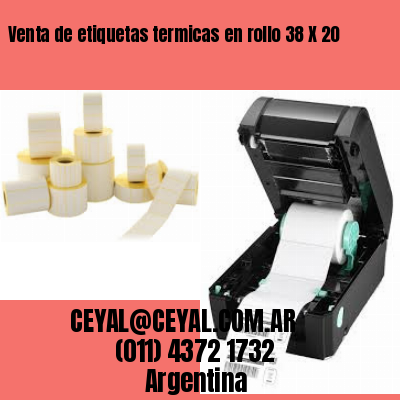 Venta de etiquetas termicas en rollo 38 X 20