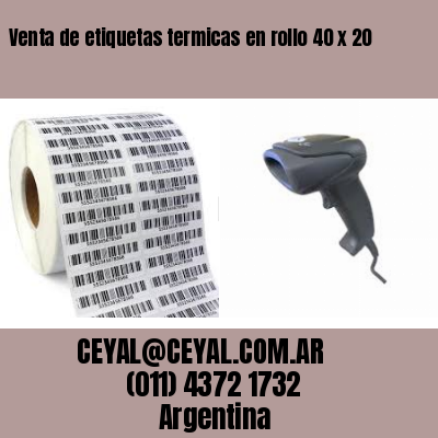 Venta de etiquetas termicas en rollo 40 x 20