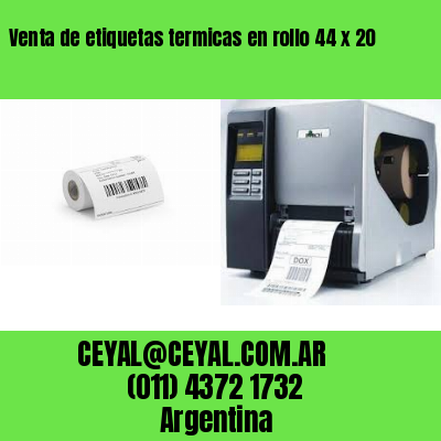 Venta de etiquetas termicas en rollo 44 x 20