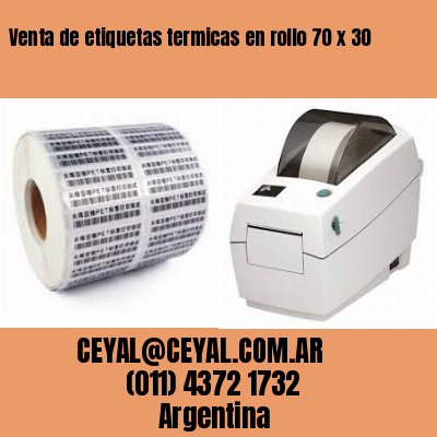 Venta de etiquetas termicas en rollo 70 x 30