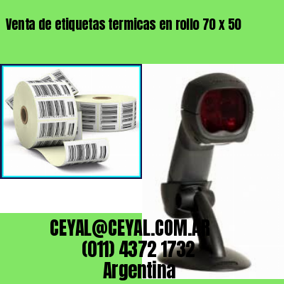 Venta de etiquetas termicas en rollo 70 x 50