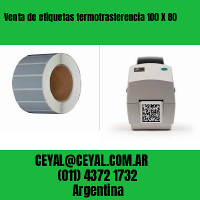 Venta de etiquetas termotrasferencia 100 X 80