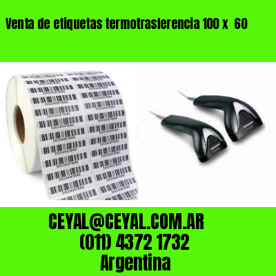 Venta de etiquetas termotrasferencia 100 x  60