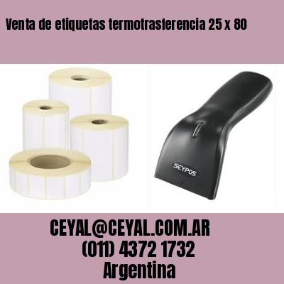 Venta de etiquetas termotrasferencia 25 x 80