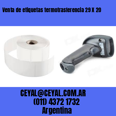 Venta de etiquetas termotrasferencia 29 X 20