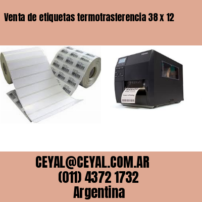 Venta de etiquetas termotrasferencia 38 x 12