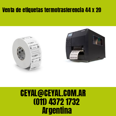 Venta de etiquetas termotrasferencia 44 x 20