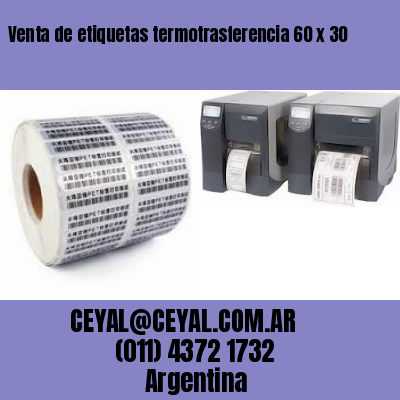 Venta de etiquetas termotrasferencia 60 x 30