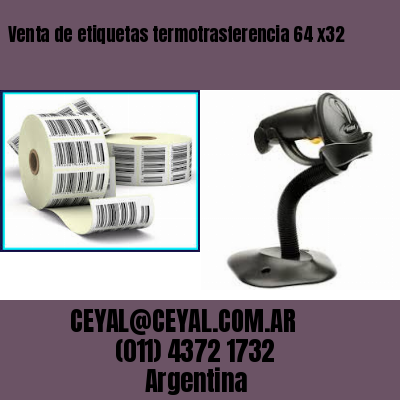 Venta de etiquetas termotrasferencia 64 x32