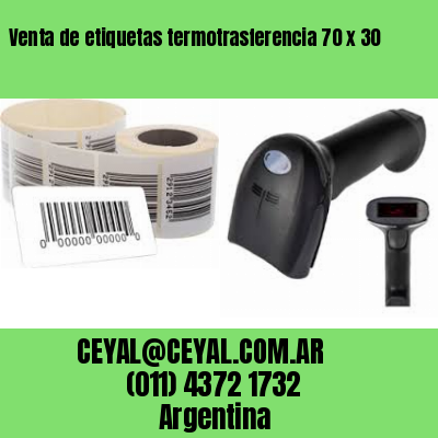 Venta de etiquetas termotrasferencia 70 x 30