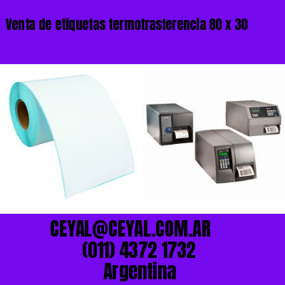 Venta de etiquetas termotrasferencia 80 x 30