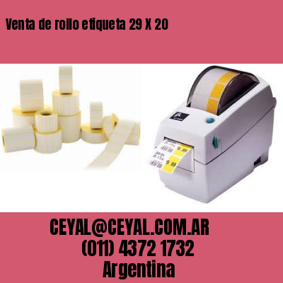 Venta de rollo etiqueta 29 X 20