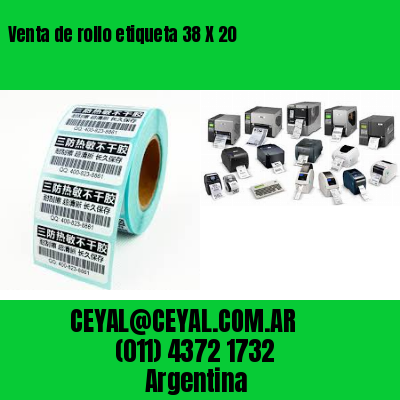 Venta de rollo etiqueta 38 X 20