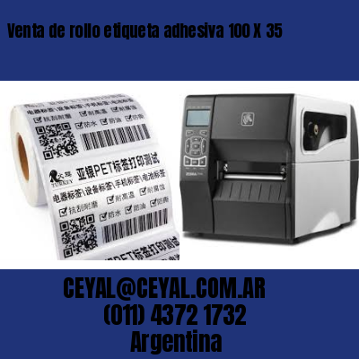 Venta de rollo etiqueta adhesiva 100 X 35