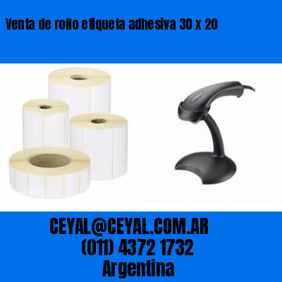 Venta de rollo etiqueta adhesiva 30 x 20
