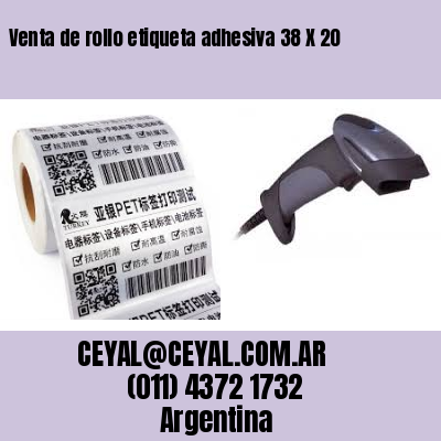 Venta de rollo etiqueta adhesiva 38 X 20