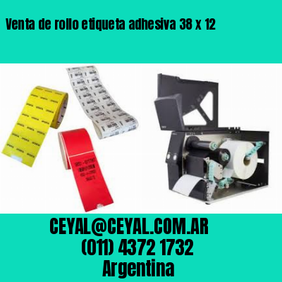 Venta de rollo etiqueta adhesiva 38 x 12