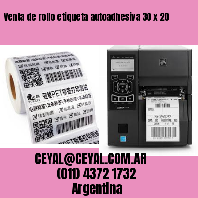 Venta de rollo etiqueta autoadhesiva 30 x 20