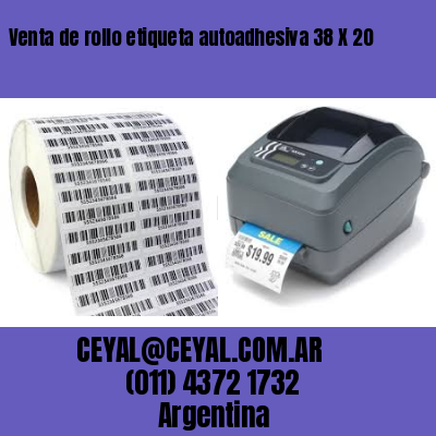 Venta de rollo etiqueta autoadhesiva 38 X 20
