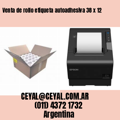 Venta de rollo etiqueta autoadhesiva 38 x 12