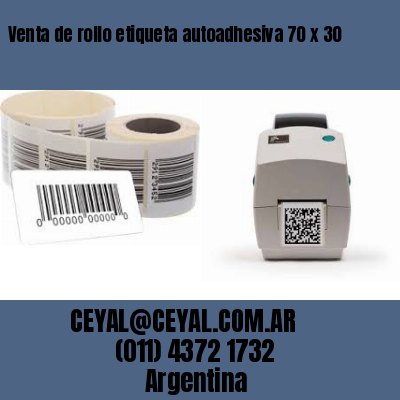Venta de rollo etiqueta autoadhesiva 70 x 30